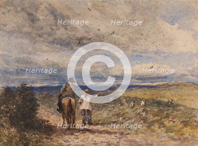 Asking the Way, 1845-55. Creator: David Cox the Elder.
