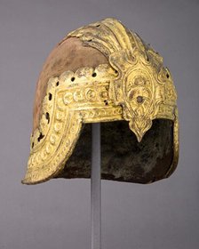 Sallet alla Veneziana, Italian, ca. 1470; gilt mounts, probably added early 16th century. Creator: Unknown.