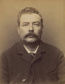 Cana. Eugène, Pierre. 47 ans, né à Paris XIe. Monteur en bronze. Anarchiste. 2/3/94. , 1894. Creator: Alphonse Bertillon.
