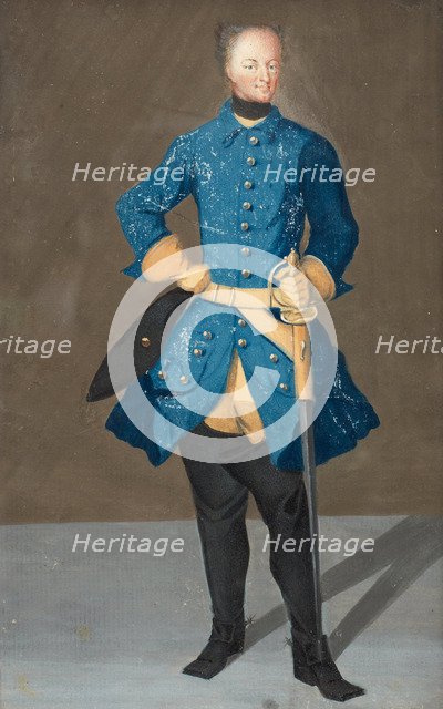 Portrait of the King Charles XII of Sweden (1682-1718), 1710s. Artist: Anonymous  