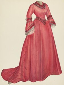 Taffeta Dress, 1935/1942. Creator: Unknown.