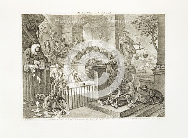 Paul before Felix, Plate I, 1751. Artist: William Hogarth