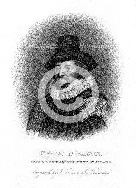 Francis Bacon, English philosopher, statesman and essayist, 19th century.Artist: J Thomson