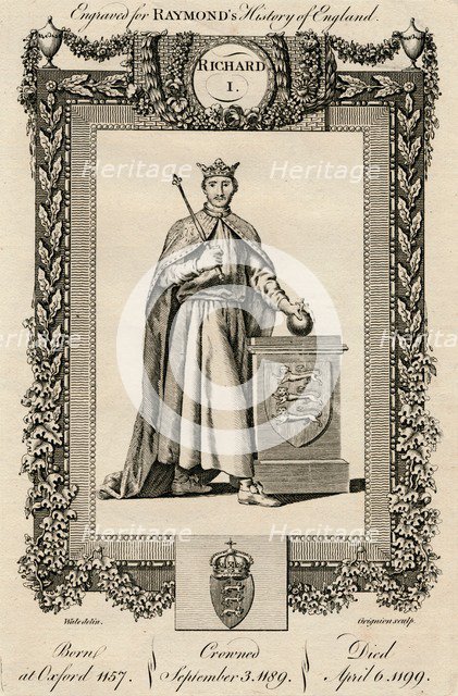 'Richard I', (1157-1199), c1787.  Artist: Unknown.
