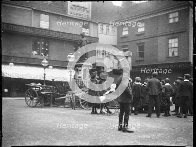 Marlowe Memorial, Buttermarket, Canterbury, Kent, 1904. Creator: Katherine Jean Macfee.