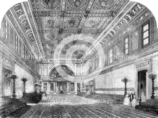 The new state ball room at Buckingham Palace, 1856. Artist: Unknown