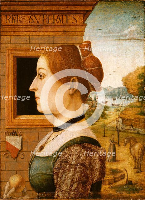 Portrait of a Woman, possibly Ginevra d'Antonio Lupari Gozzadini, 1494?. Creator: Maestro delle Storie del Pane.