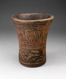 Drinking Vessel (Kero) with Floral and Animal Motifs, A.D. 1450/1532. Creator: Unknown.