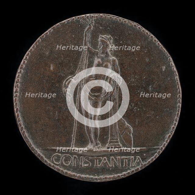Constancy Resting on Staff and Column [reverse]. Creator: Cristoforo di Geremia.