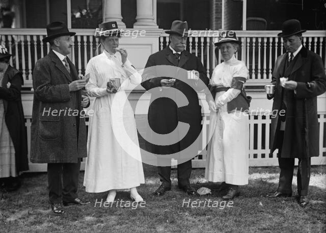 Red Cross Luncheon On General Scott's Lawn - Unidentified; Boardman; Taft; Mrs. Scott; Davison, 1917 Creator: Harris & Ewing.