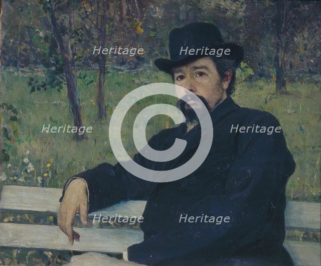 Portrait of the painter Nikolai Alexandrovich Yaroshenko (1846-1898), 1897. Artist: Nesterov, Mikhail Vasilyevich (1862-1942)