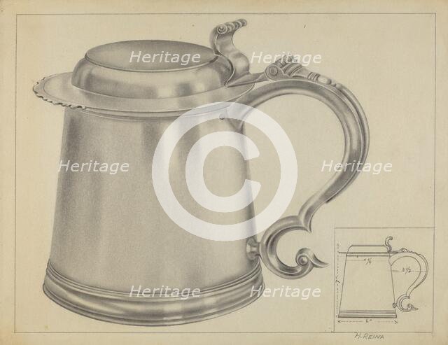 Silver Tankard, c. 1936. Creator: Horace Reina.