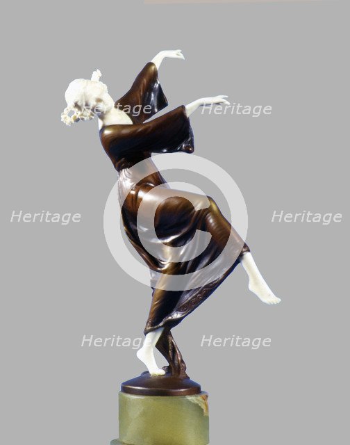 Dancer in bronze and ivory.