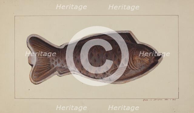 Fish Mold, c. 1938. Creator: Amos C. Brinton.