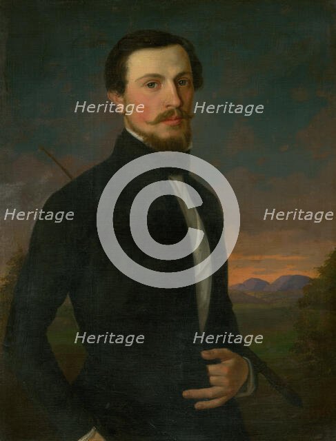 Portrait of Young Man, 1852. Creator: Jozef Bozetech Klemens.