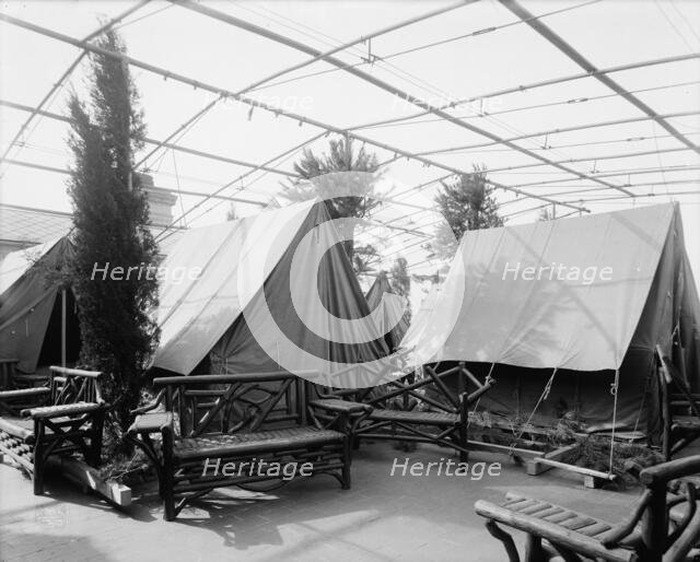 Tents on roof, Bellevue-Stratford, Philadelphia, Pa., c1907. Creator: Unknown.