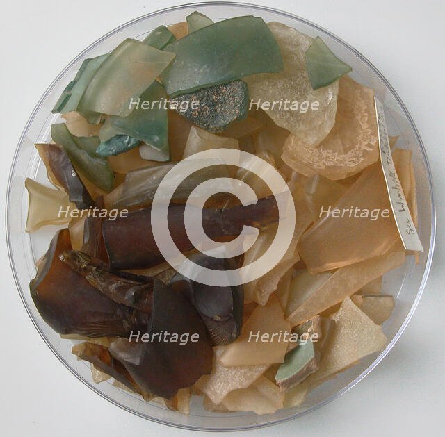 Glass Fragments, Coptic, 4th-7th century. Creator: Unknown.