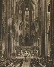 'The High Altar and Reredos Beyond The Choir of Westminster Abbey', c1935. Creator: Francis Frith & Co.