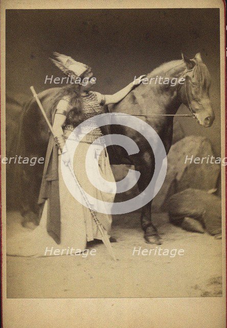 Amalie Materna (1844-1918) as Brünnhilde in Opera Der Ring des Nibelungen by R. Wagner, 1876.