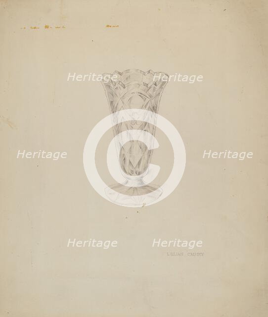 Vase, c. 1937. Creator: Lillian Causey.