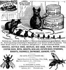 Advertisement for Rough on Rats, 1890. Creator: Unknown.