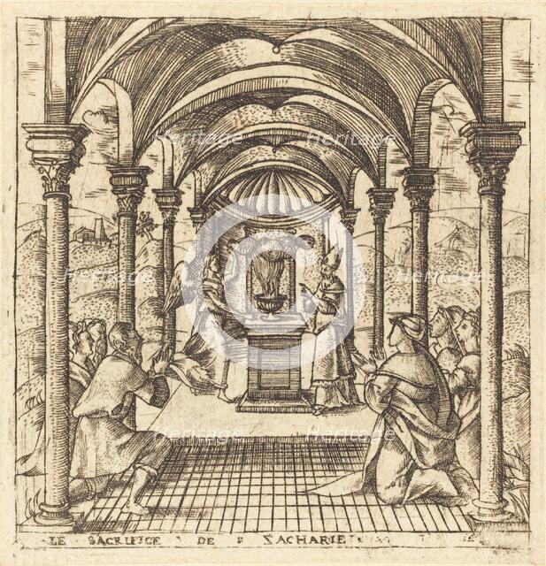 Zacharias and the Angel of the Lord, probably c. 1576/1580. Creator: Leonard Gaultier.