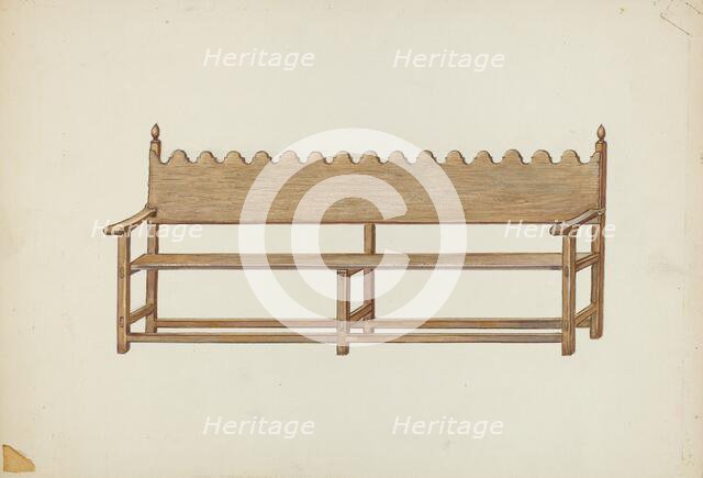 Mission Bench, 1935/1942. Creator: Edward Jewett.