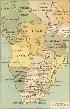 'Map of Mid. And South Africa', 1919. Creator: George Philip & Son Ltd.