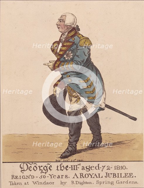 George III, 1810. Artist: Richard Dighton