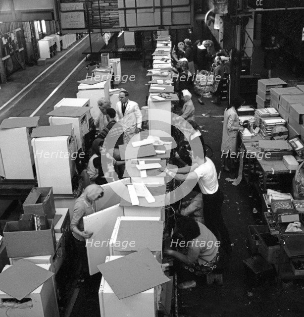 Fridge assembly line at the General Electric Company, Swinton, South Yorkshire, 1964.  Artist: Michael Walters