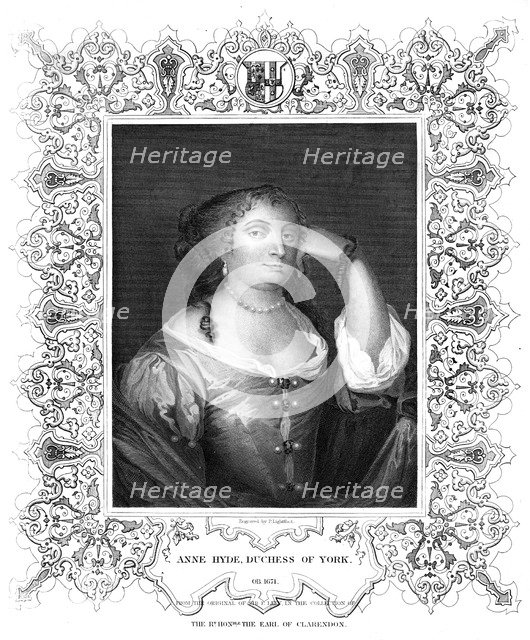 Anne Hyde, Duchess of York.Artist: P Lightfoot