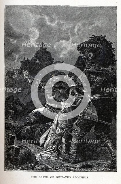 The Death of Gustavus Adolphus, 1882. Artist: Brend'amour, Richard (1831-1915)