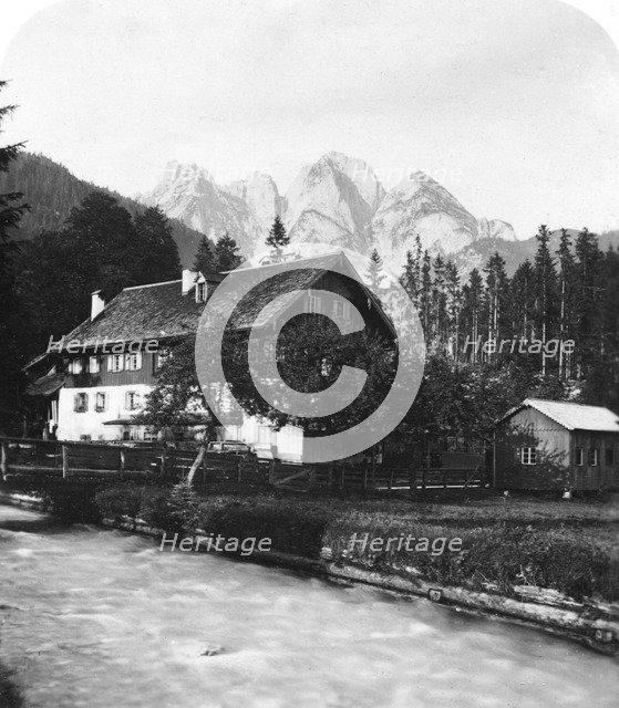 The blacksmith's forge at Gosau, Salzkammergut, Austria, c1900s.Artist: Wurthle & Sons