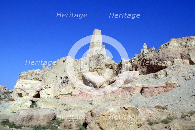 Mosque above the Temple of the Oracle, Siwa, Egypt. 
