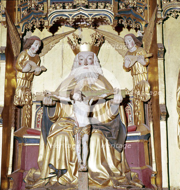 God the Father with Christ altarpiece from Lubeck, 1470-1480. Artist: Unknown.