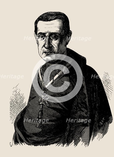 Portrait of the composer Hilarión Eslava y Elizondo (1807-1878), 1878. Creator: Anonymous.