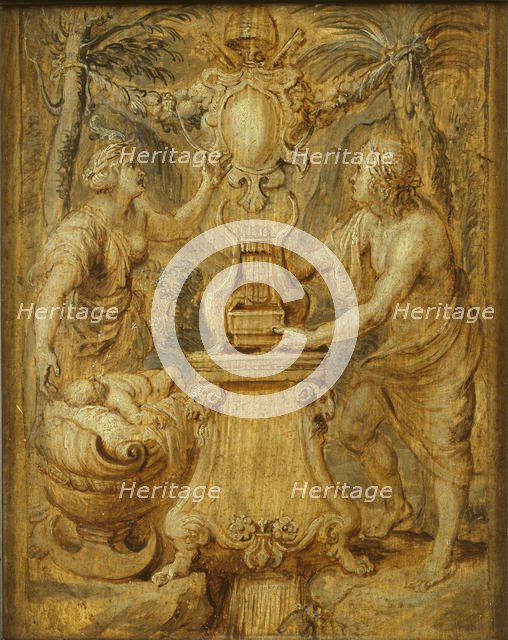 Cover of "Matthiae Casimiri Sarbievii. Lyricorum Libri IV" by Maciej Kazimierz Sarbiewski, 1632. Creator: Rubens, Pieter Paul (1577-1640).