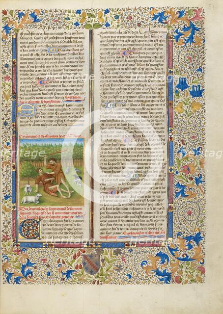 Cain Killing Abel; Cité de Dieu, about 1440-1450. Creator: Master of the Geneva Boccaccio.