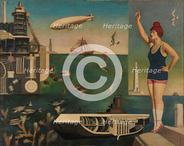 Sea, 1929. Creator: Koga, Harue (1895-1933).