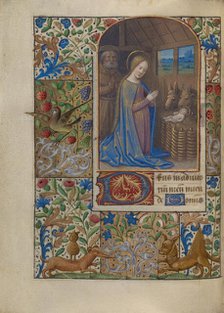 The Nativity; Book of Hours, about 1480-1490. Creator: Jean Bourdichon.