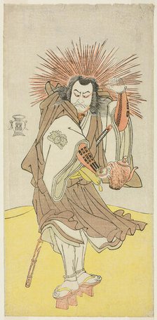 The Actor Nakayama Kojuro VI as Osada no Taro Kagemune (in Reality Hatcho Tsubute no Ki..., c. 1785. Creator: Shunsho.