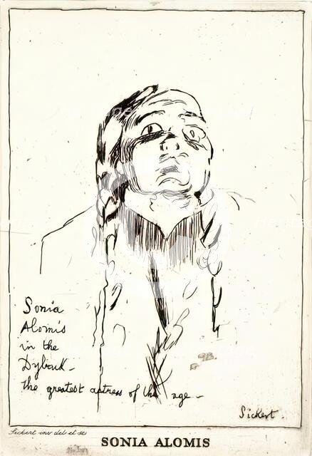 Sonia Alomis, c1922. Creator: Walter Richard Sickert.