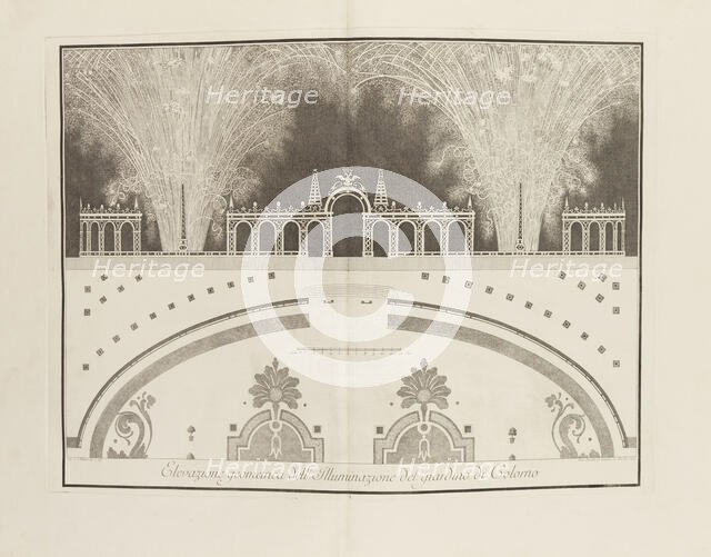 Festival On the occasion of the marriage of Ferdinand, Duke of Parma to the Archduchess..., 1769. Creator: Bodoni, Giambattista (1740-1813).