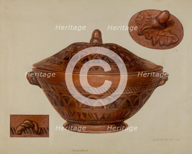 Pa. German Earthenware Bowl, c. 1938. Creator: Jessica Price.