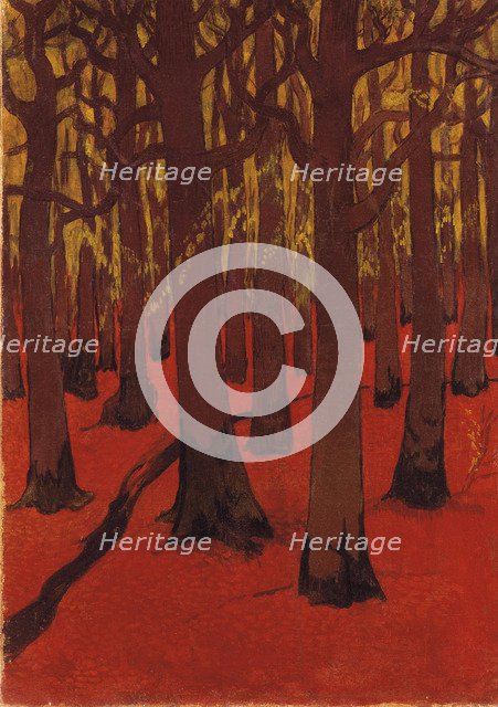 La Foret au sol rouge, 1891.