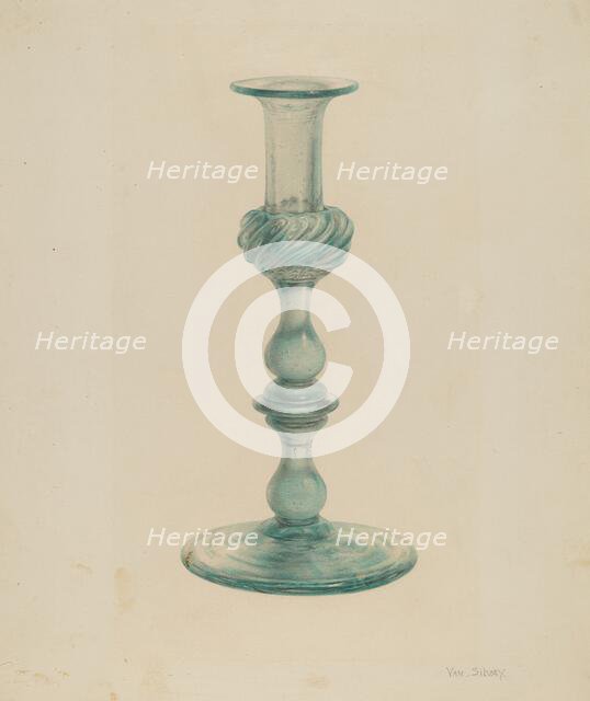 Candlestick, c. 1941. Creator: Van Silvay.