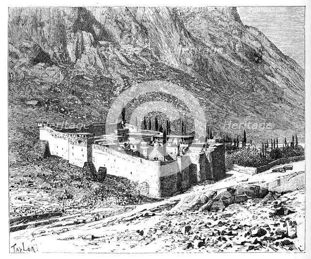 The Convent of St Catherine, Mount Sinai, Egypt, 1895. Artist: Unknown