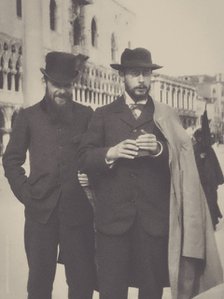 Pierre Bonnard (holding his Kodak box camera) with Ker-Xavier Roussel in Venice, 1899.