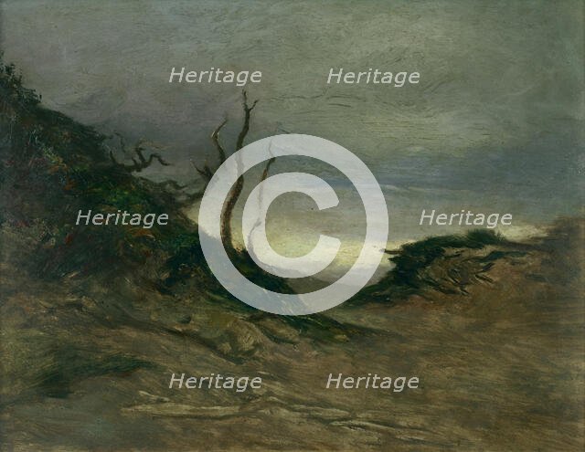 Landscape with bare trees, (c1880s) Creator: Petrus van der Velden.