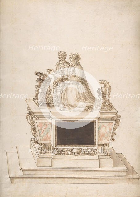 Design for a Triple Tomb, 16th century. Creator: Anon.